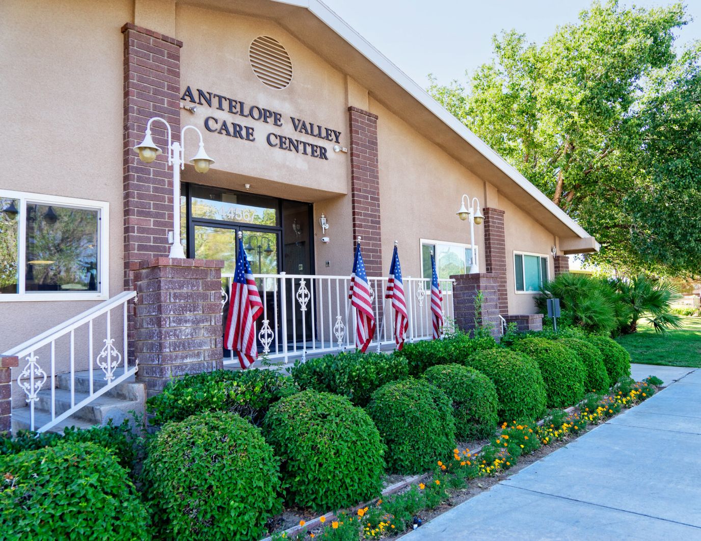 Exterior view of Antelope Valley Care Center entrance
