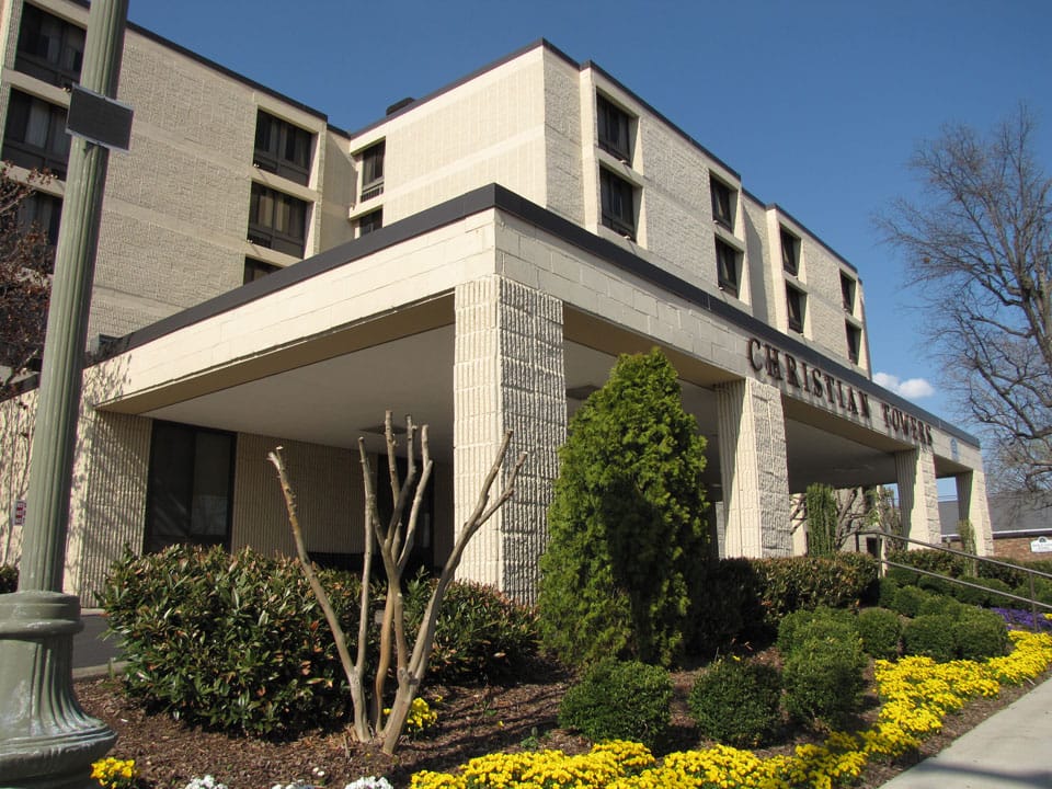 Exterior view of Christian Towers facility
