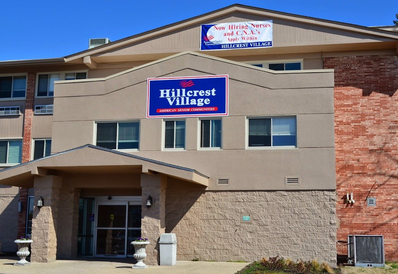 Front exterior of Hillcrest Village facility