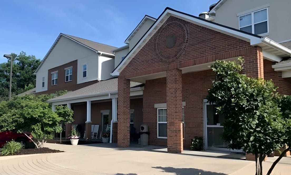 Entrance of Hawthorn Estates with landscaped area
