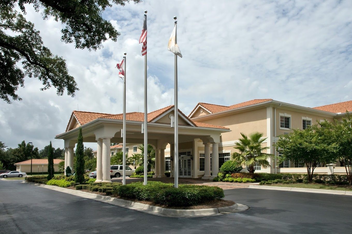 Exterior view of the Life Care Center of Pensacola entrance
