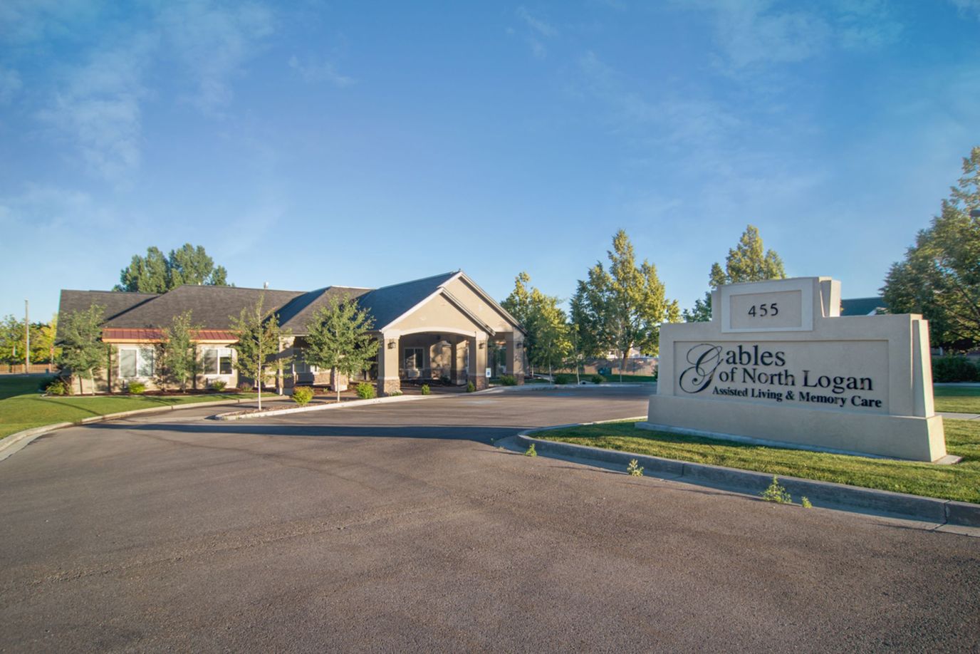 Exterior view of The Gables Assisted Living facility