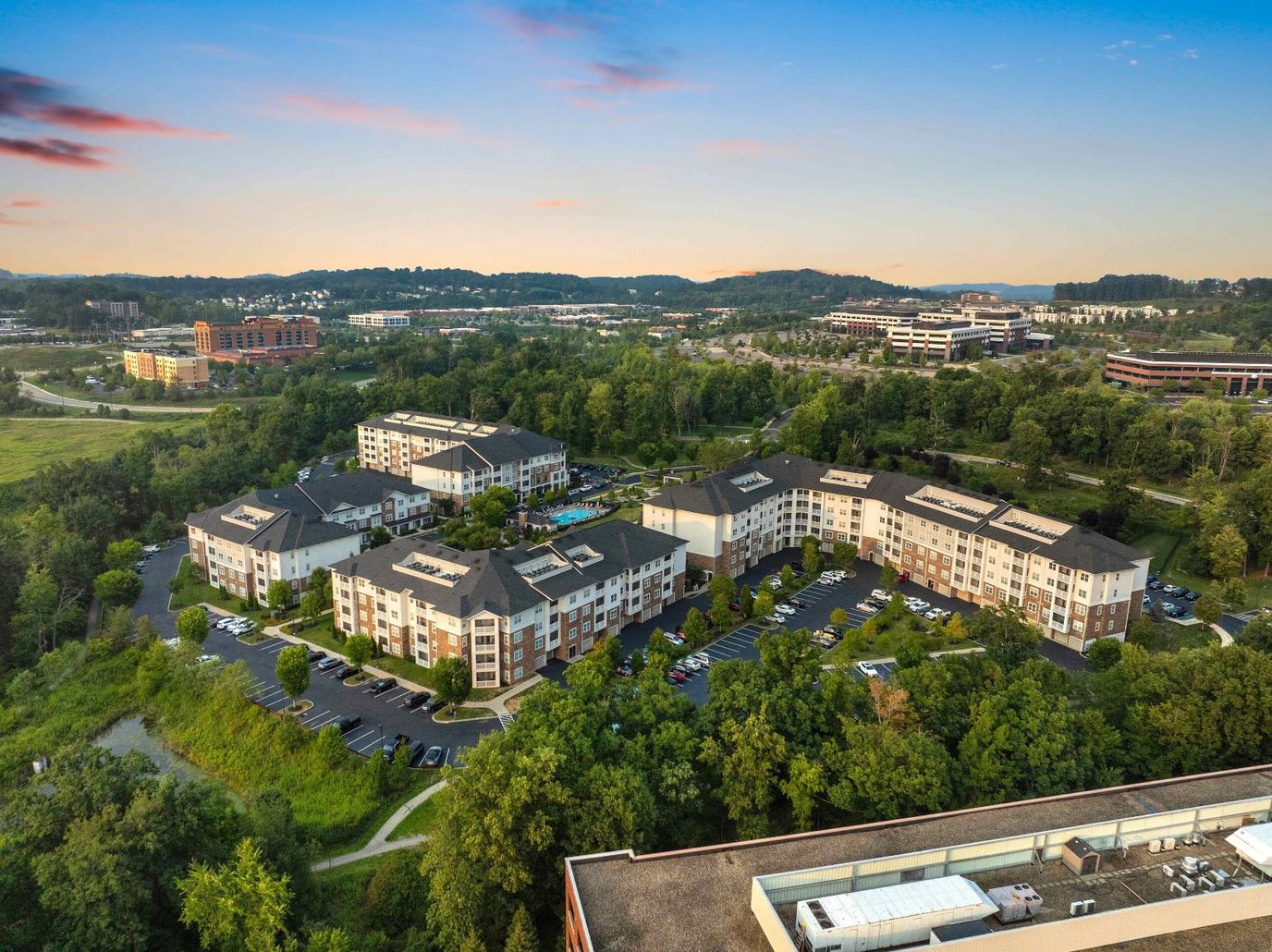 Aerial view of The Haven at Cranberry Woods facility