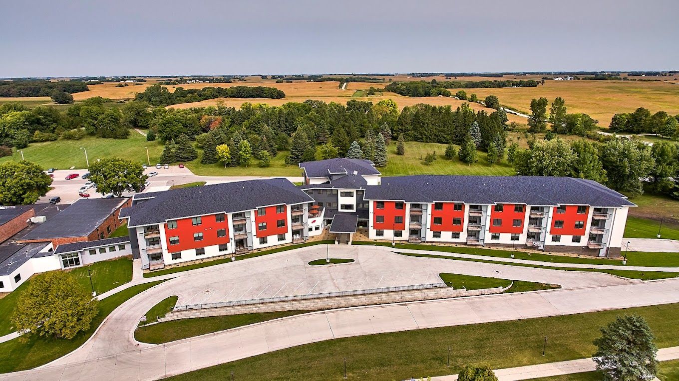Aerial view of TimberCrest at Glen Oaks facility