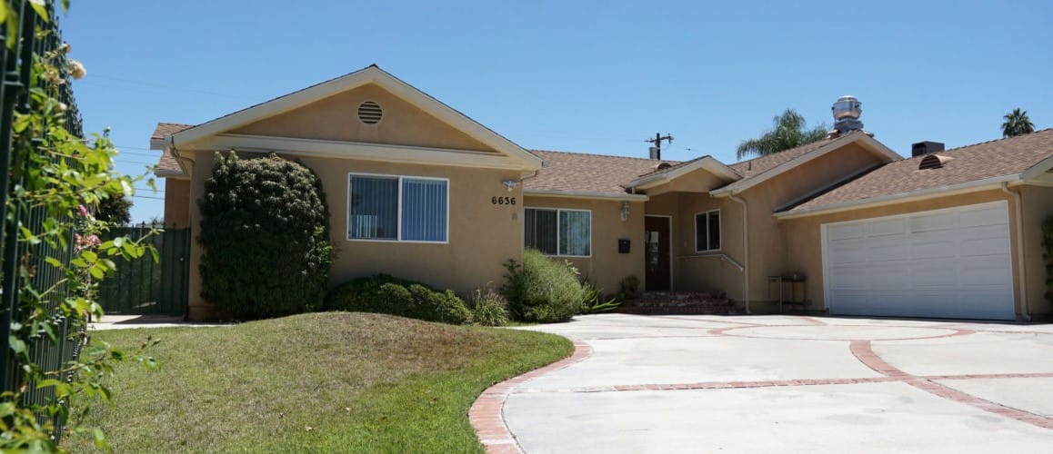 Exterior view of a residential senior living facility