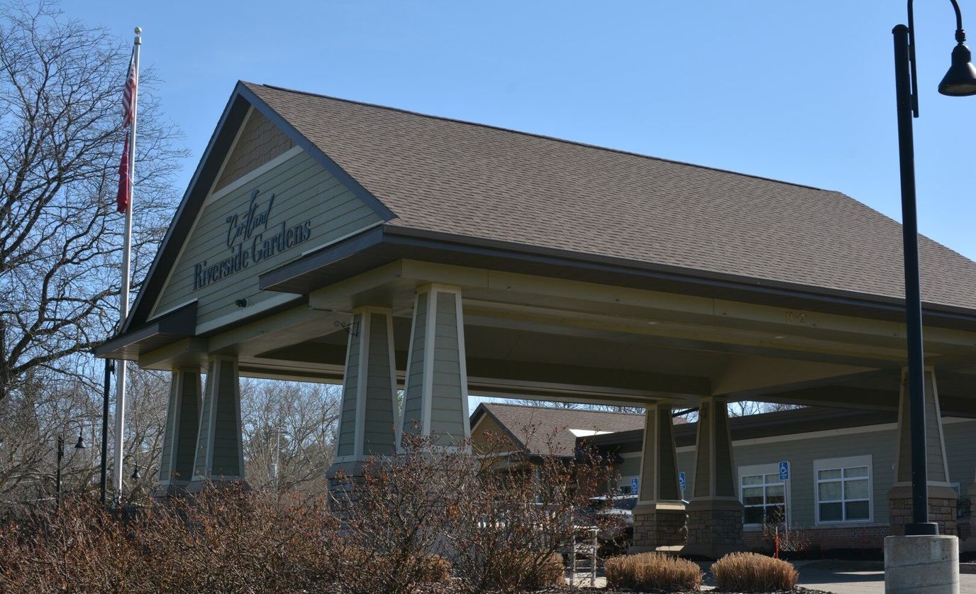 Exterior view of The Cortland Riverside Gardens facility