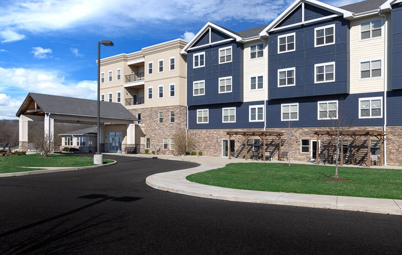 Exterior view of Valparaiso Senior Village building