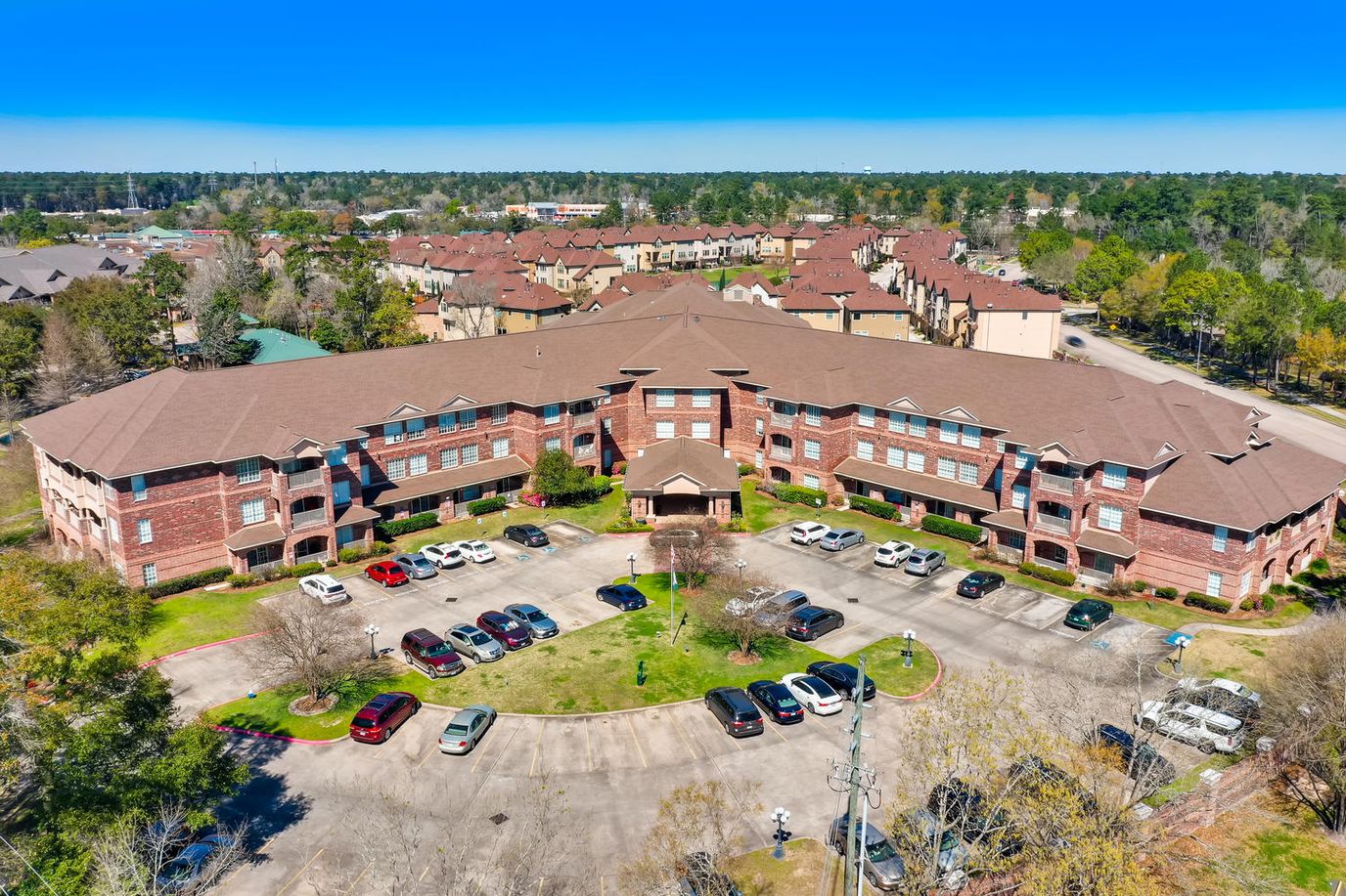 Aerial view of The Terraces at Kingwood Town Center