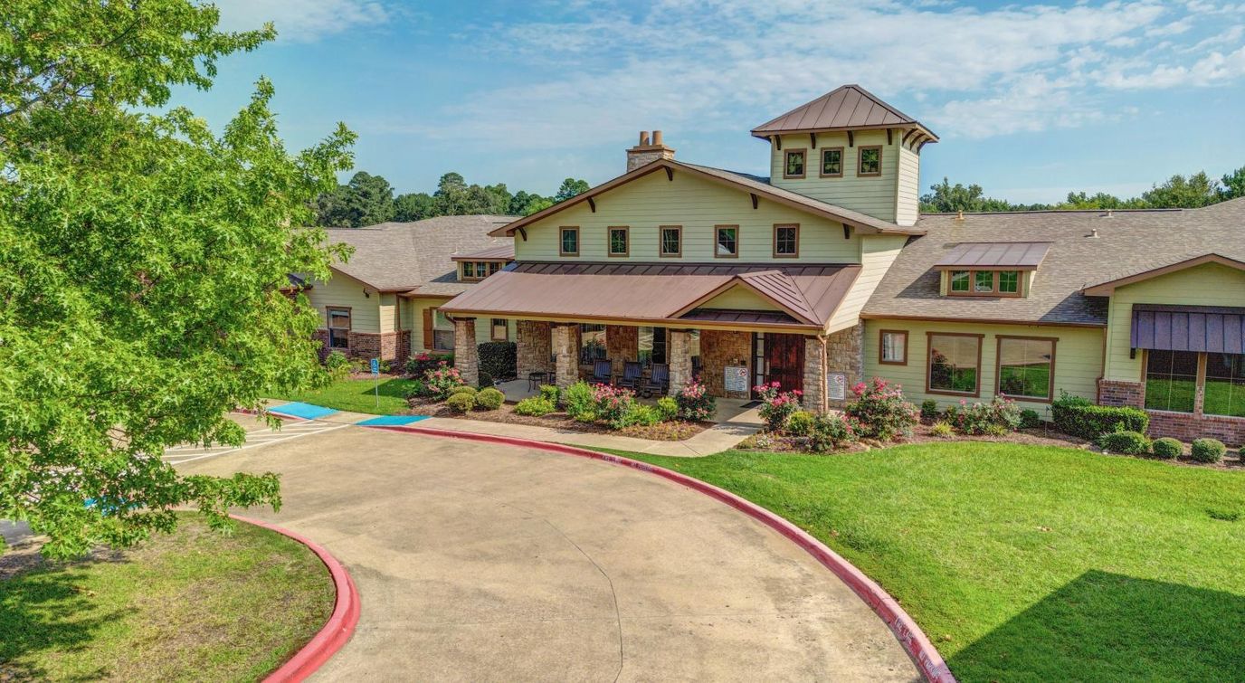 Aerial view of the assisted living facility exterior