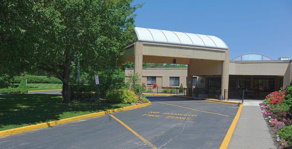 Exterior view of Brookhaven Health Care Facility entrance