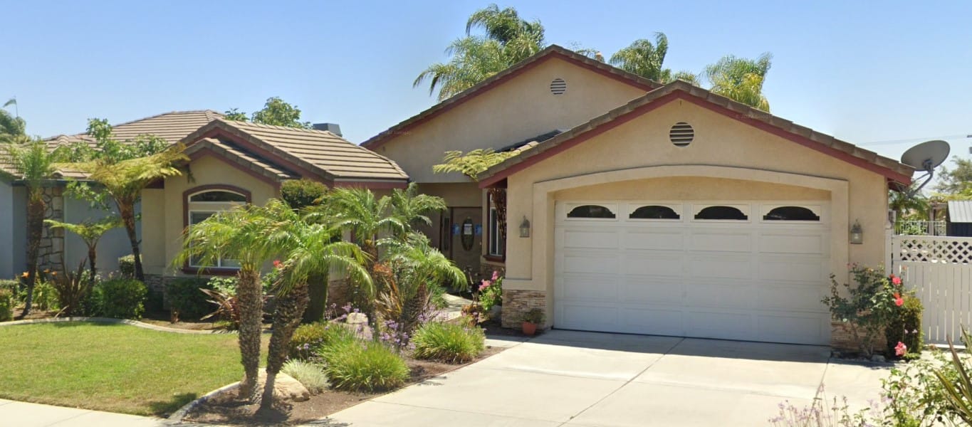 Exterior view of a residential-style assisted living facility