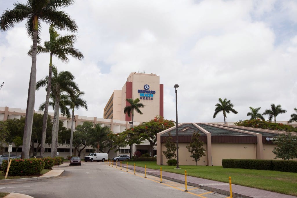 View of the facility building and entrance area
