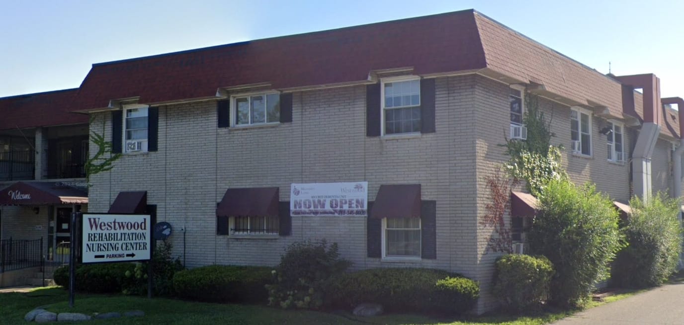 Exterior view of Westwood Rehabilitation Nursing Center building