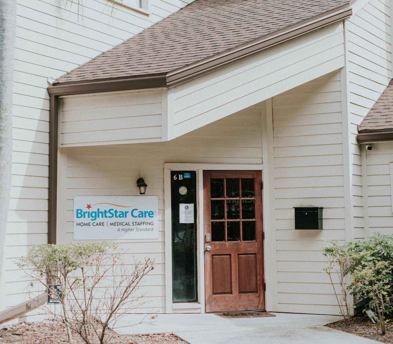 Exterior view of BrightStar Care facility entrance