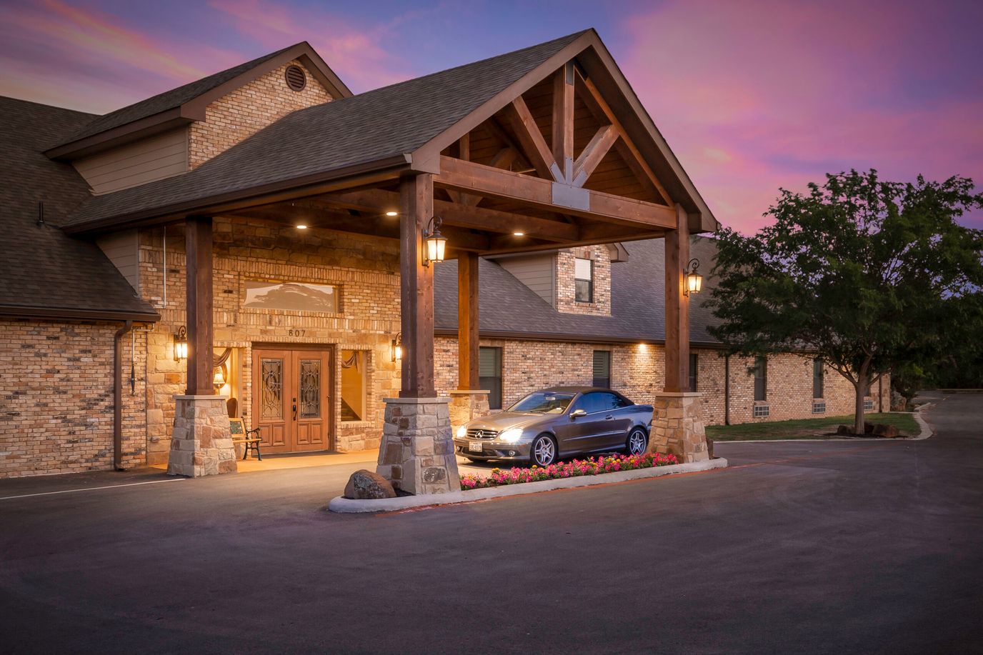 Front entrance of Riva Ridge Assisted Living Center
