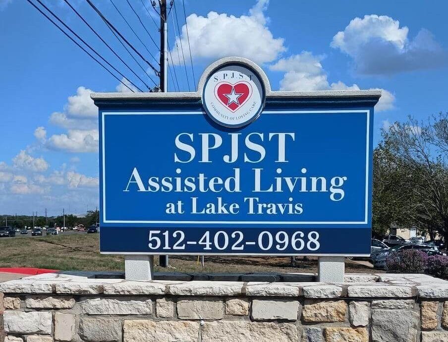 Signage for SPJST Assisted Living at Lake Travis