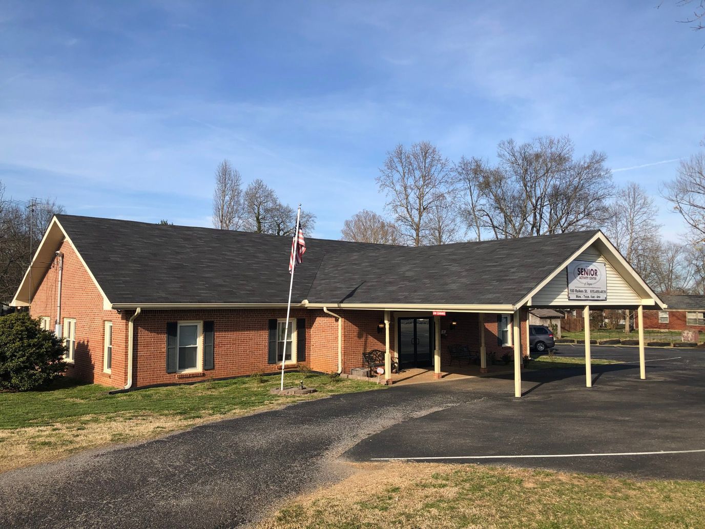 Exterior view of the Senior Activity Center of Smyrna building