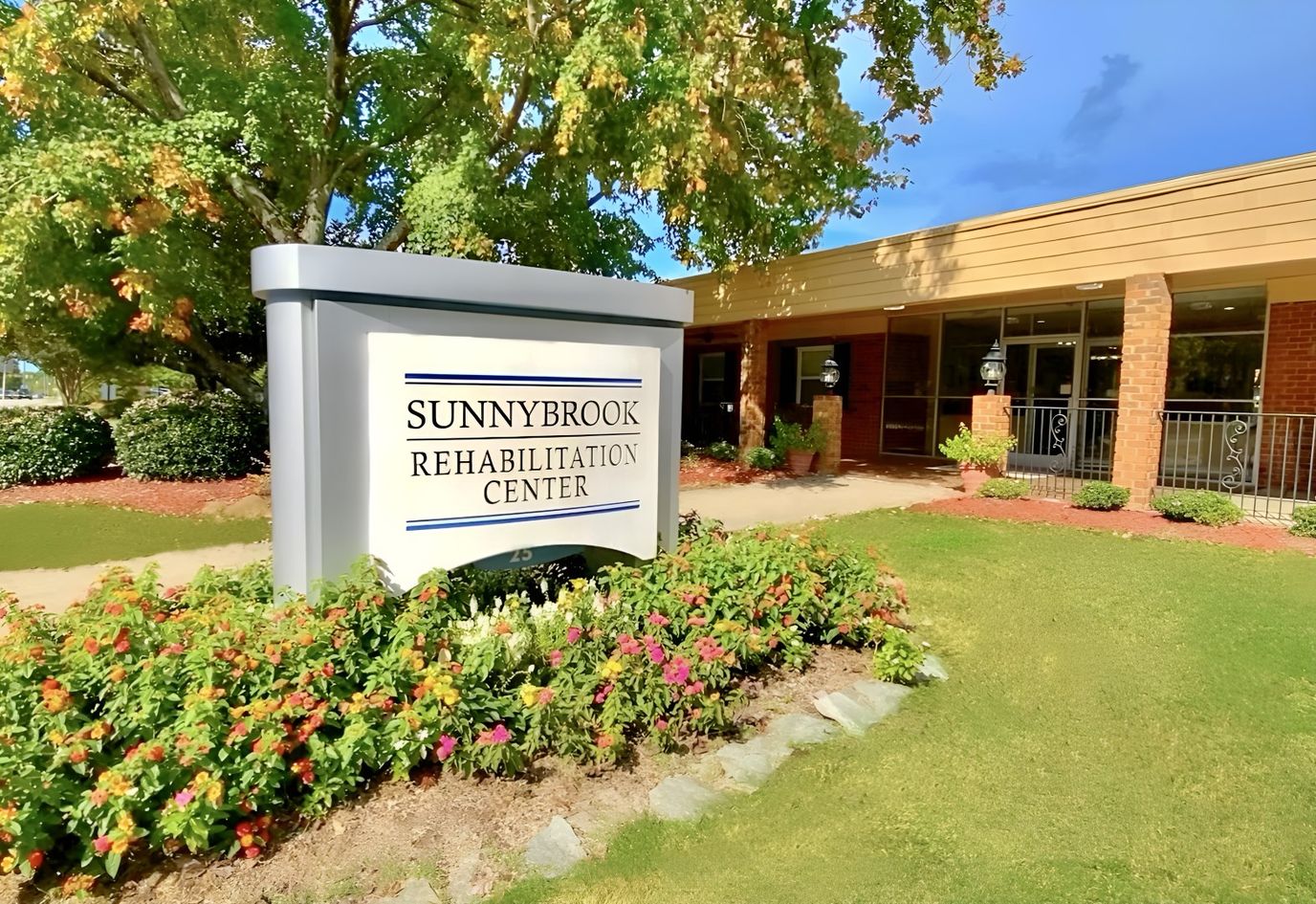 Exterior view of the Sunnybrook Rehabilitation Center sign