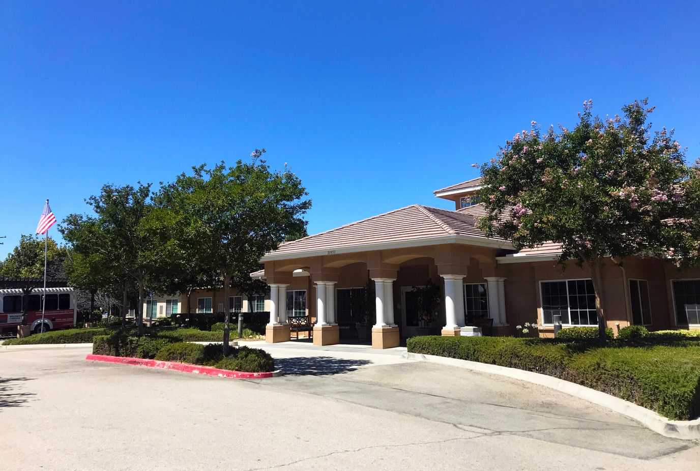 Exterior view of the assisted living facility entrance