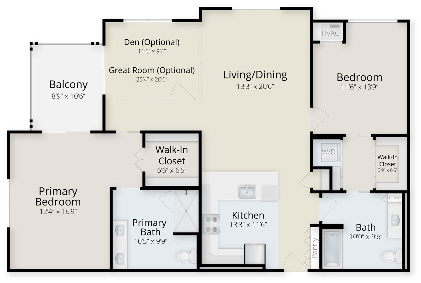 Architectural floor plan of a residential unit.