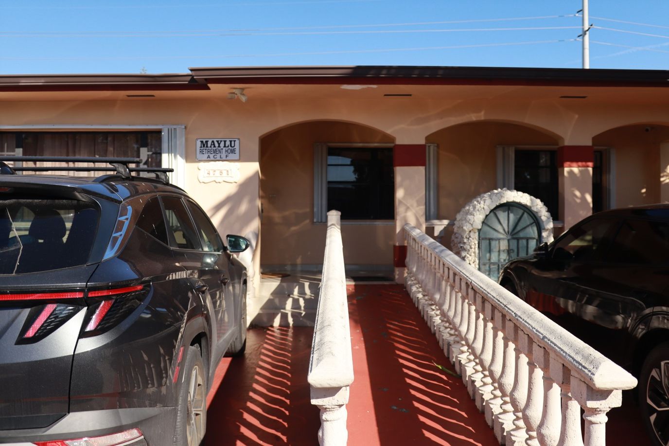 Exterior view of Maylu Retirement Home entrance
