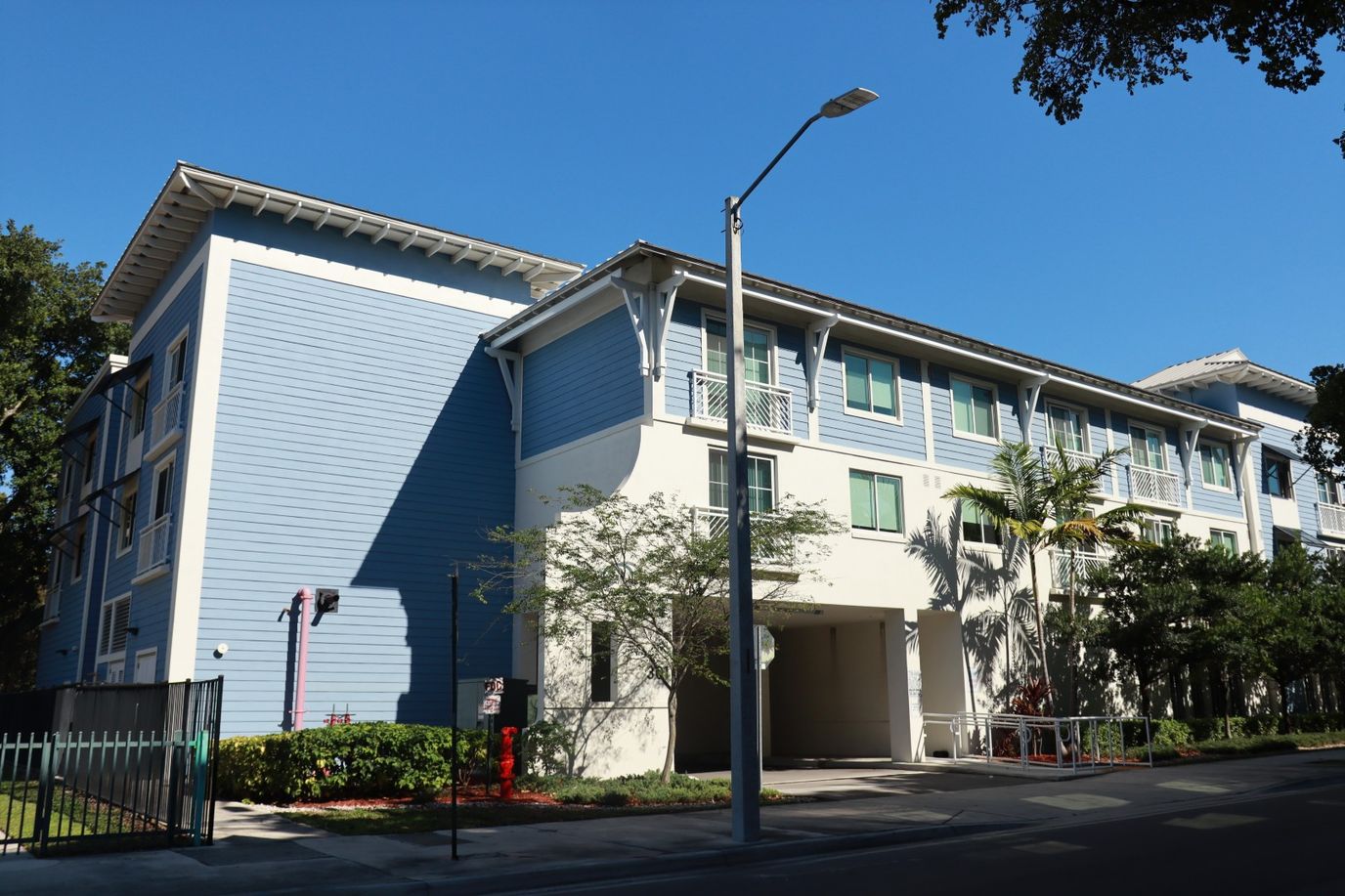 Exterior view of Father Marquess-Barry Apartments building