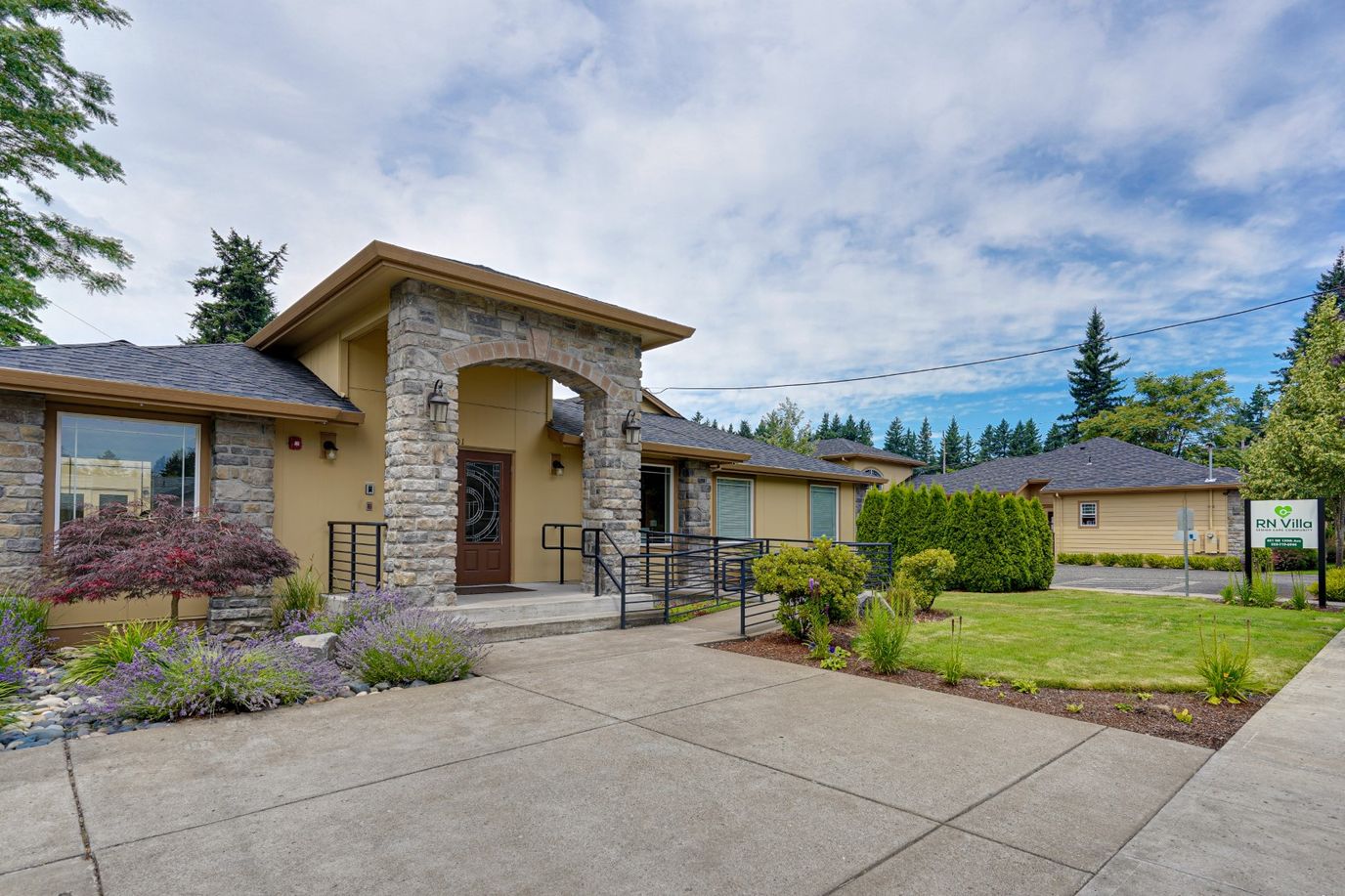 Exterior view of RN Villa Senior Care Entrance
