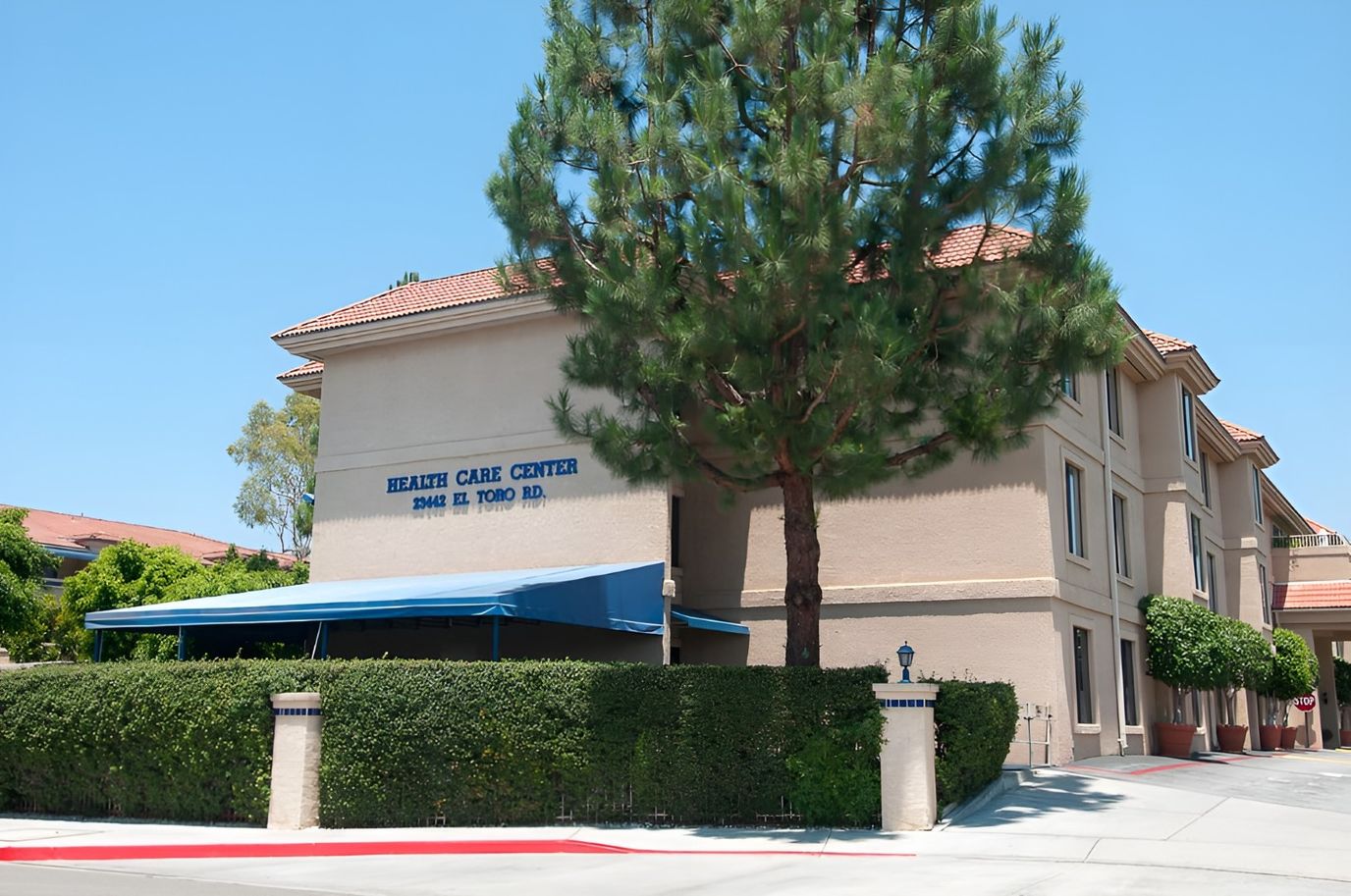 Exterior view of a healthcare center building