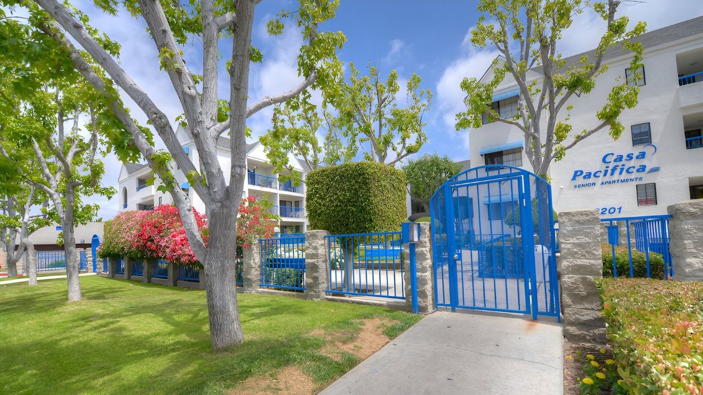 Exterior view of Casa Pacifica Senior Apartments