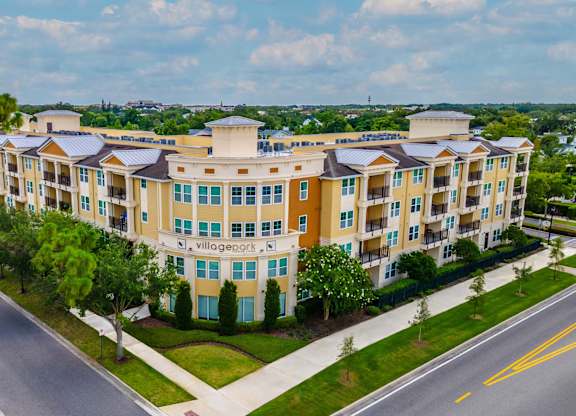 Exterior view of Village Park Senior Apartments
