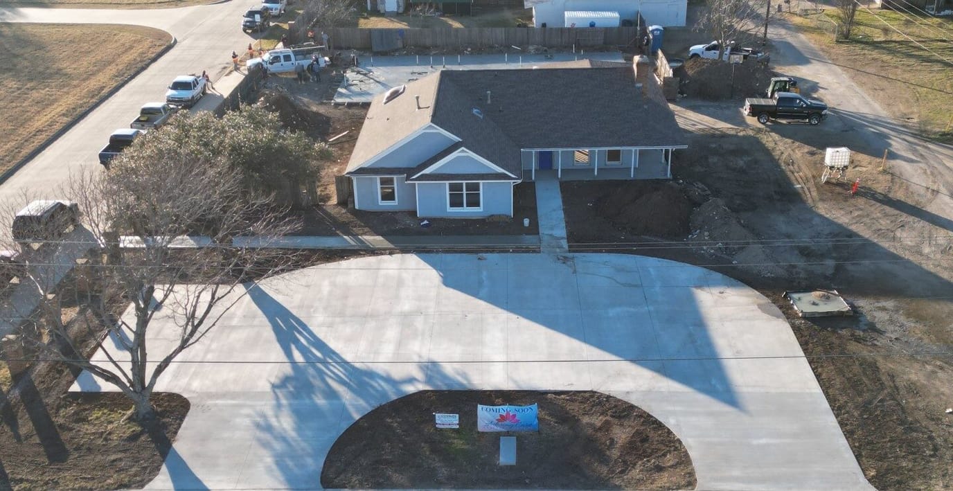Aerial view of an assisted living facility under construction