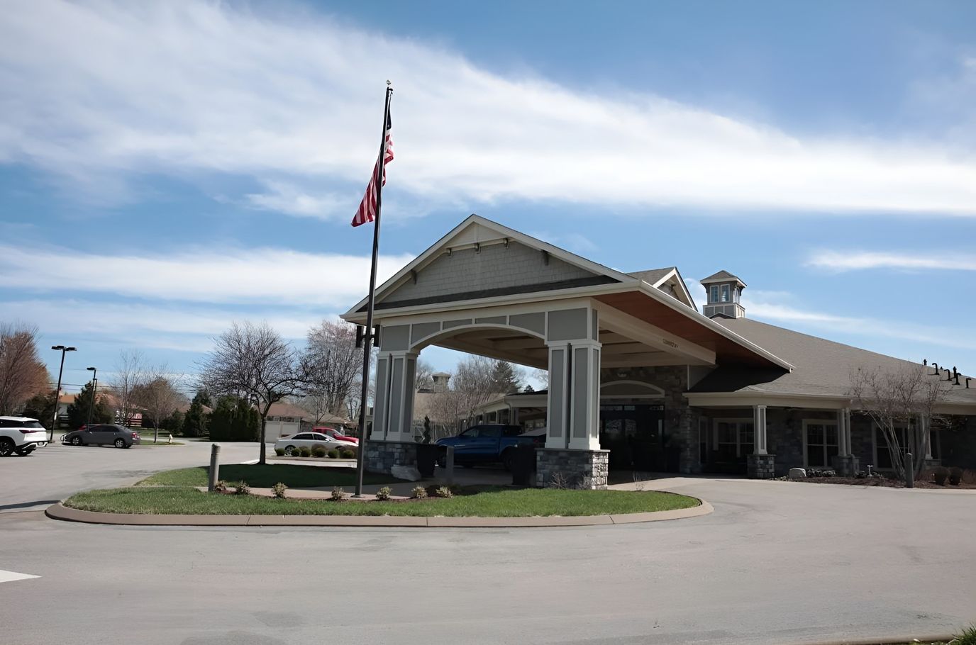 Exterior view of Morning Pointe Senior Living building
