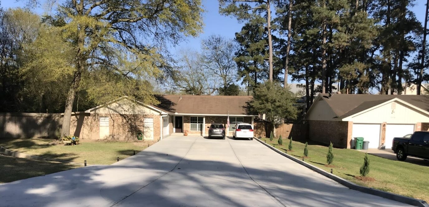 Exterior view of a single-family residence with a driveway