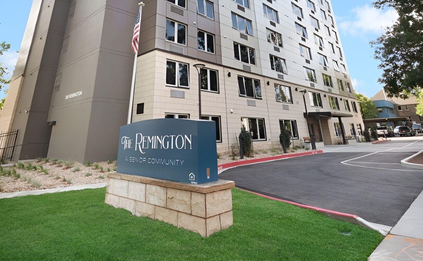 Exterior view of The Remington senior community