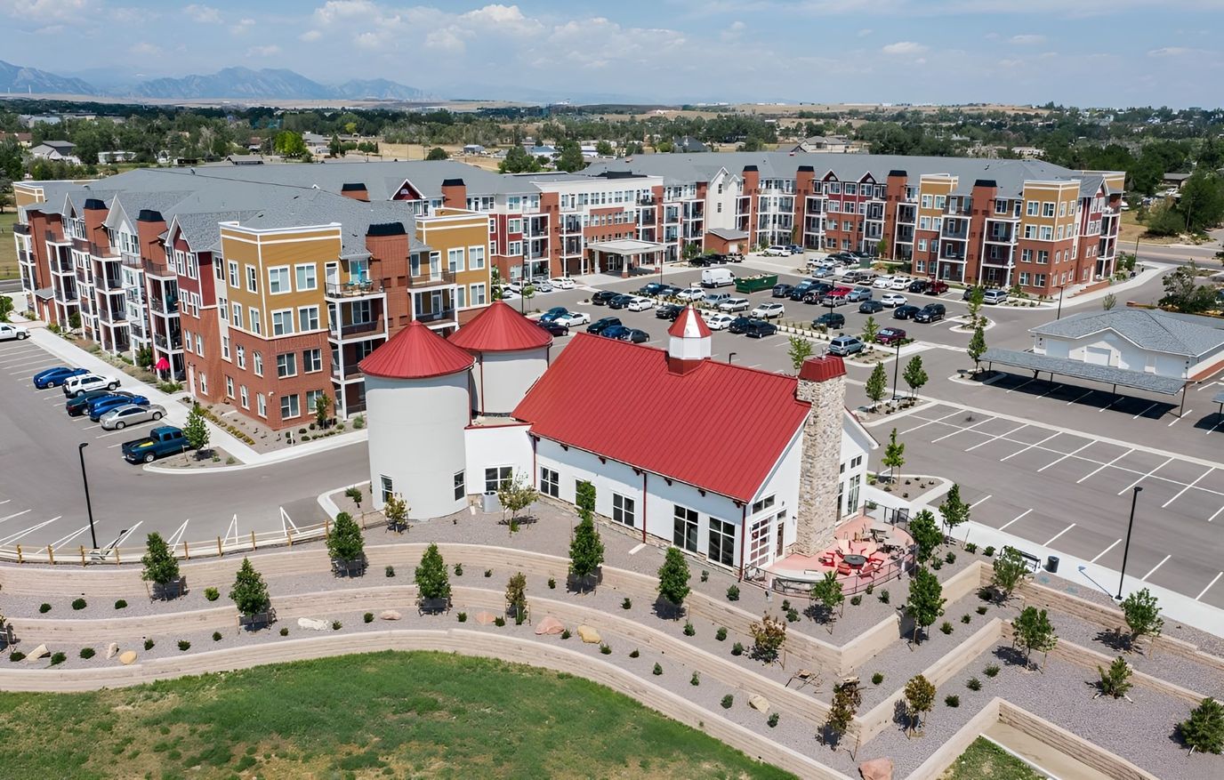Aerial view of the Heritage at Church Ranch campus
