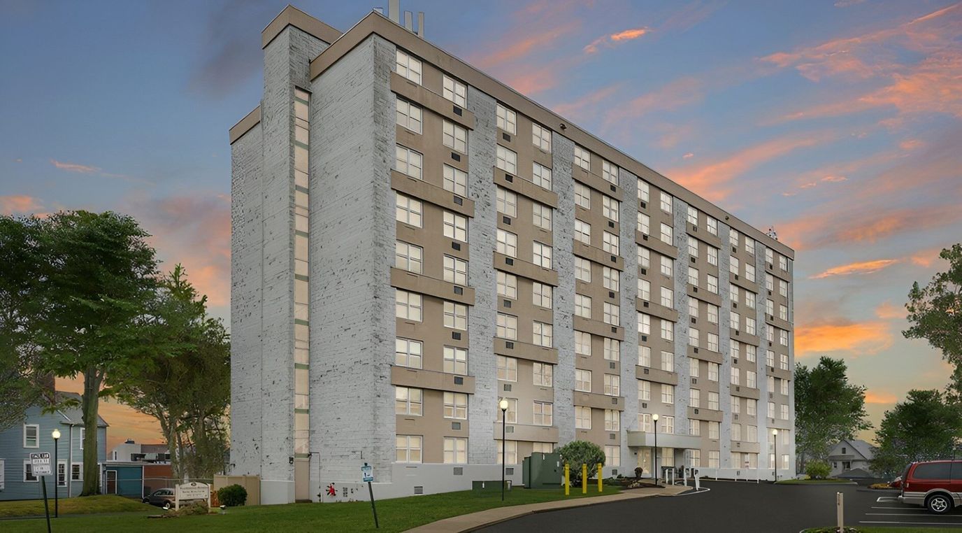 Exterior view of Washington Heights Senior Apartments building