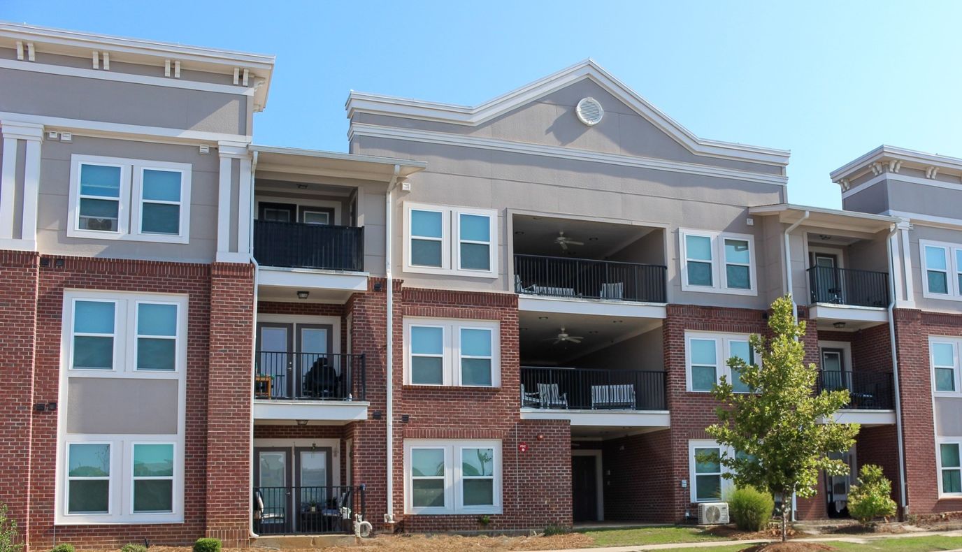 Exterior view of a senior living facility building.