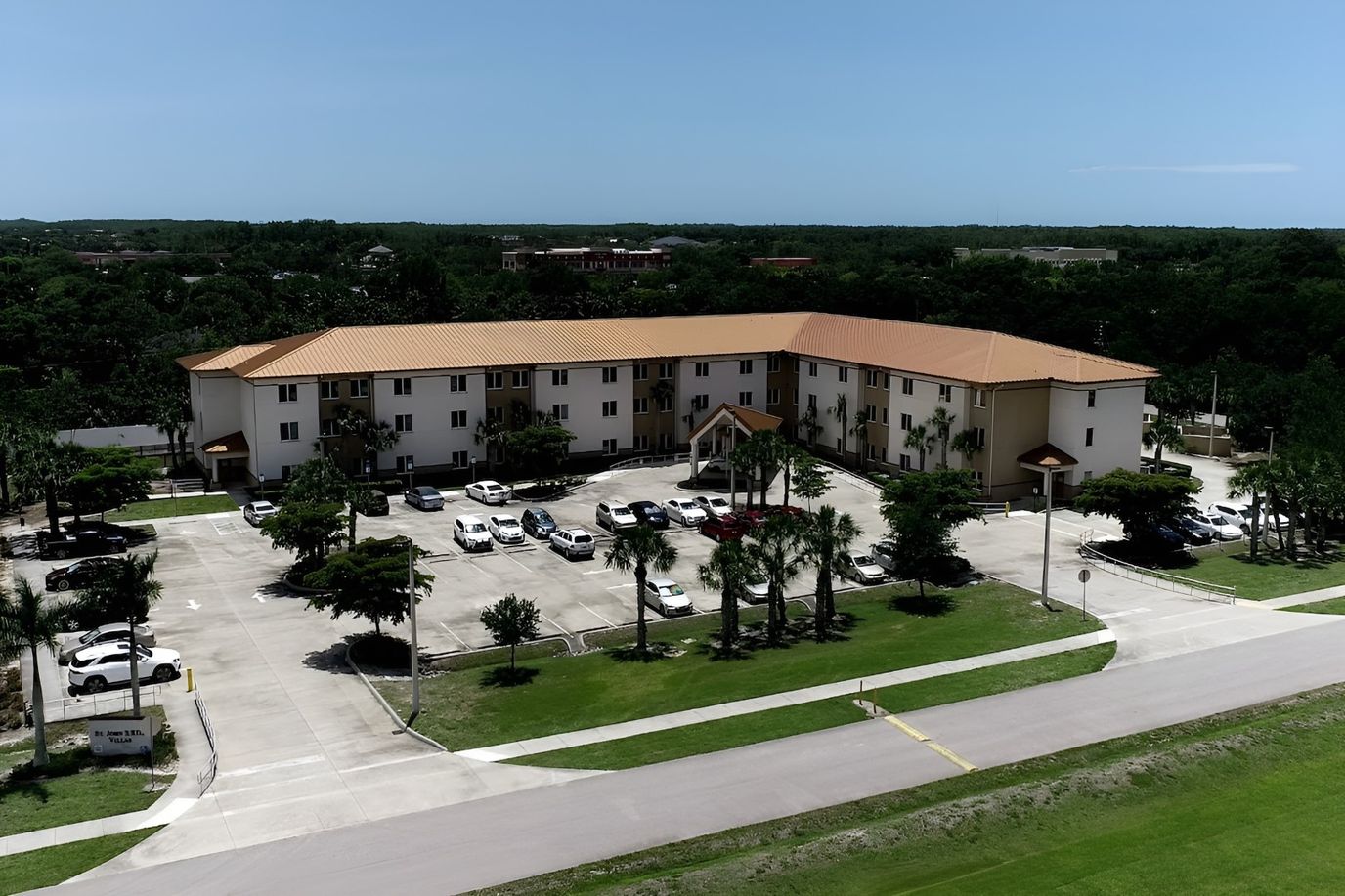 Aerial view of the St. John XXIII Villas facility