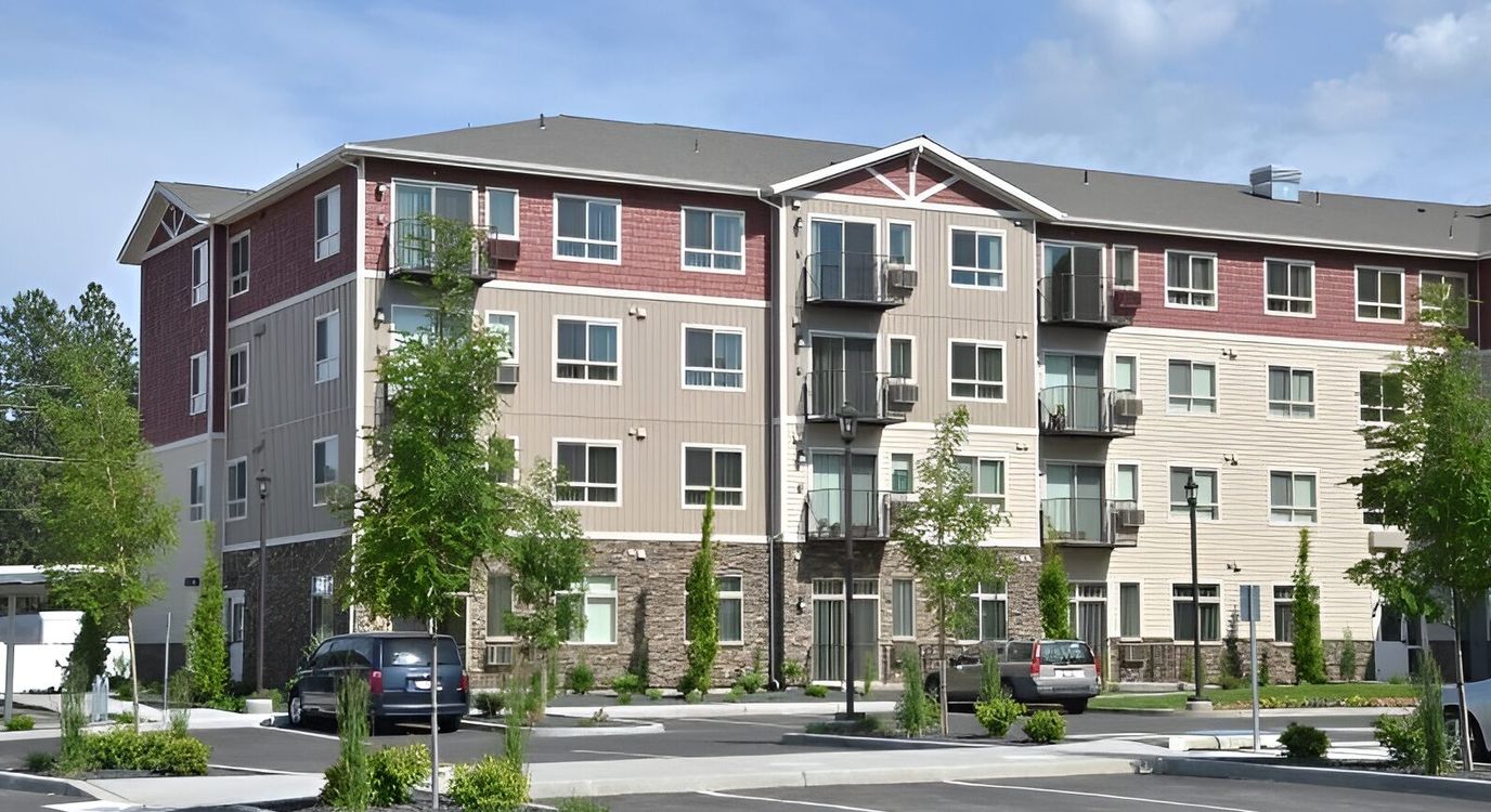 Exterior view of a senior living facility building