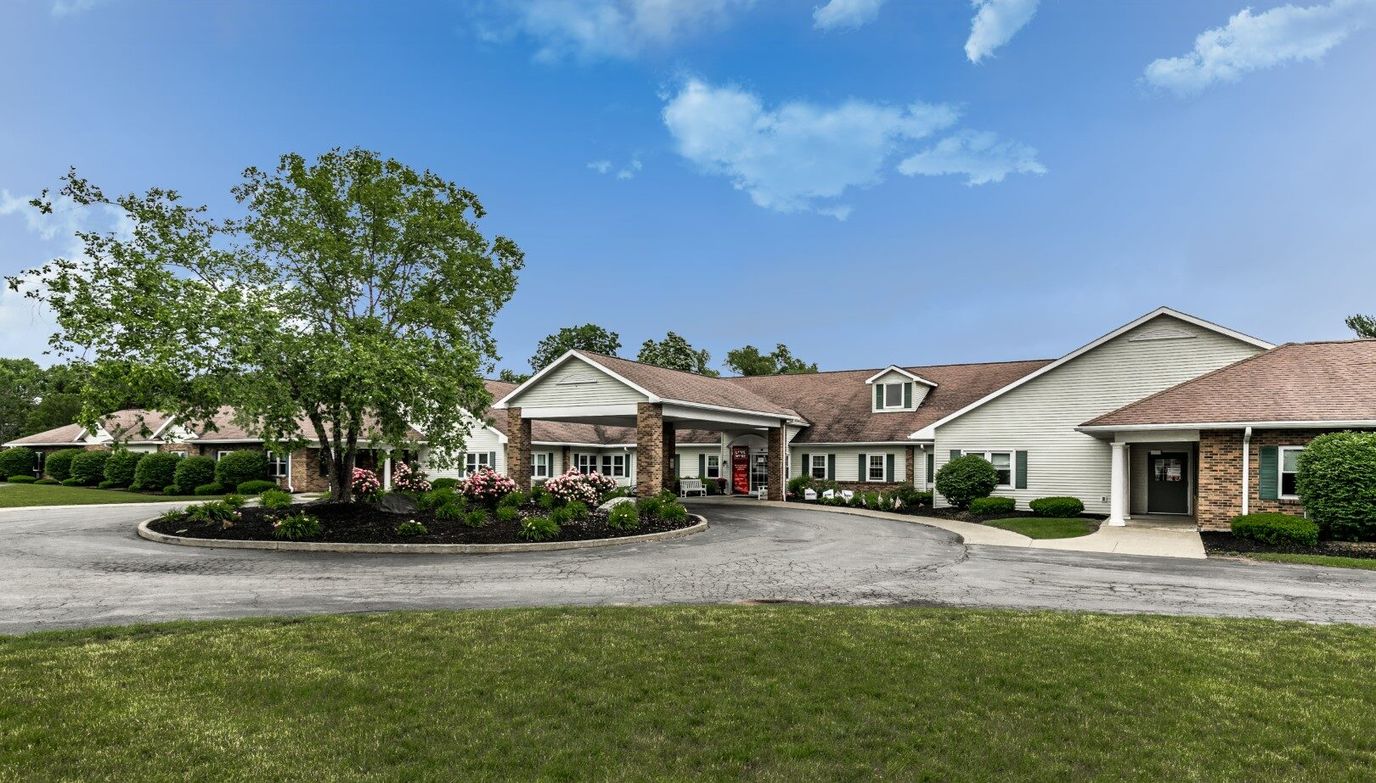 Exterior view of the assisted living facility entrance