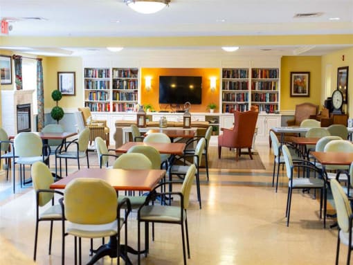 Common area with seating and a television.