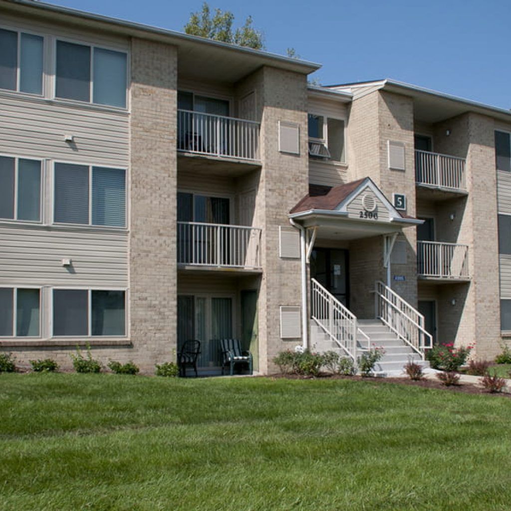 Exterior view of a senior living facility building