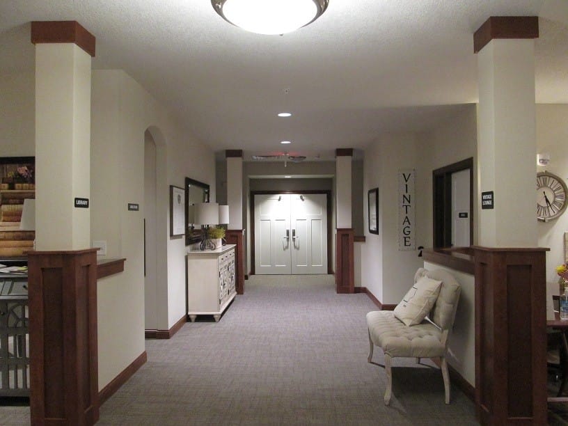 Interior hallway with vintage decor