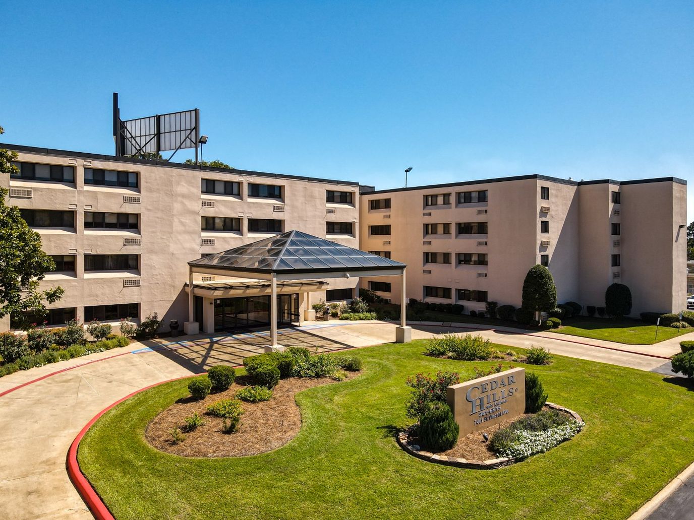 Exterior view of Cedar Hills Senior Apartments