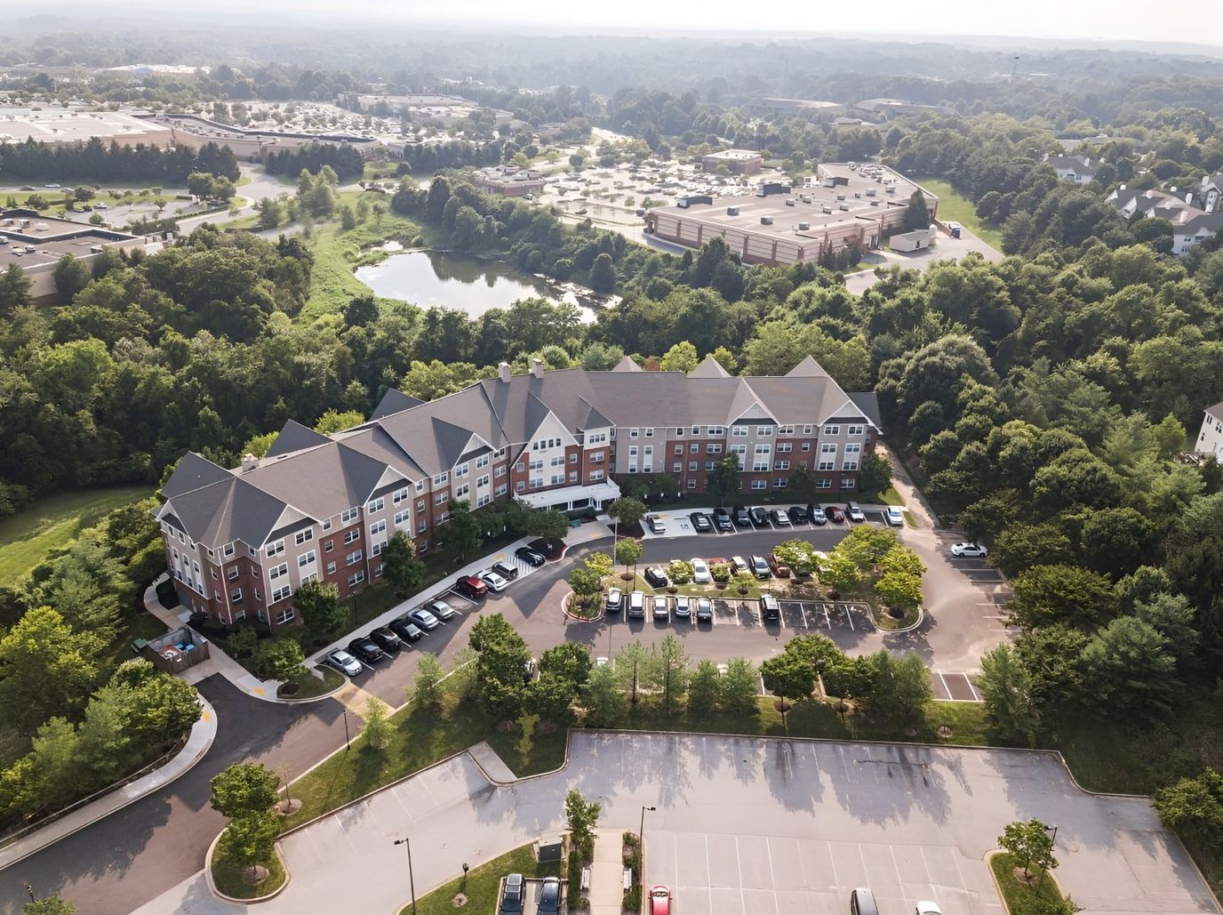 Aerial view of Park View at Snowden River with surrounding greenery