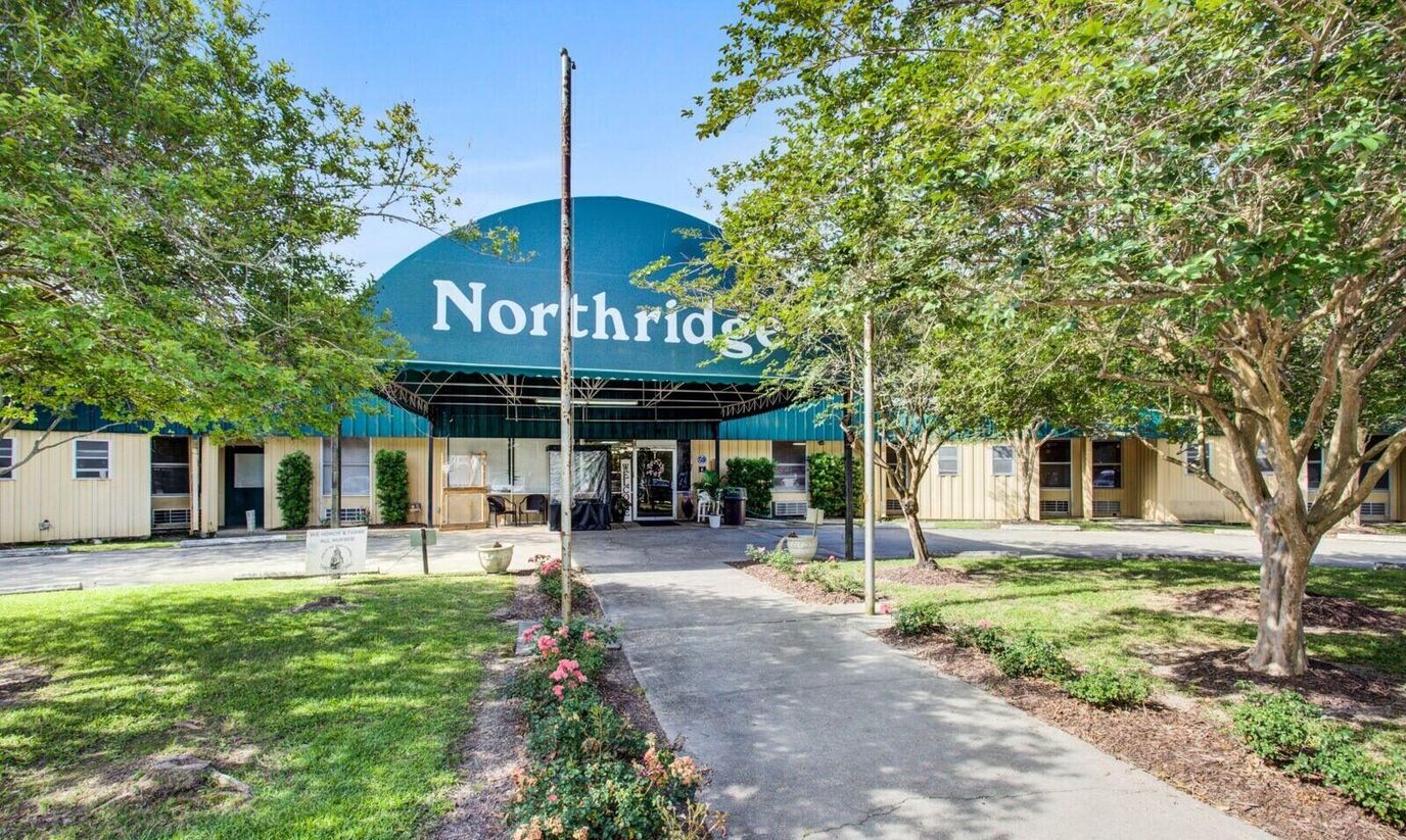 Exterior view of the Northridge nursing facility entrance