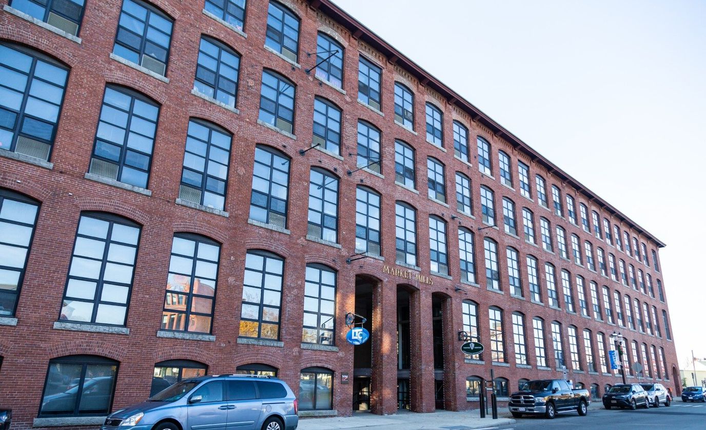 Exterior view of Market Mill Apartments building