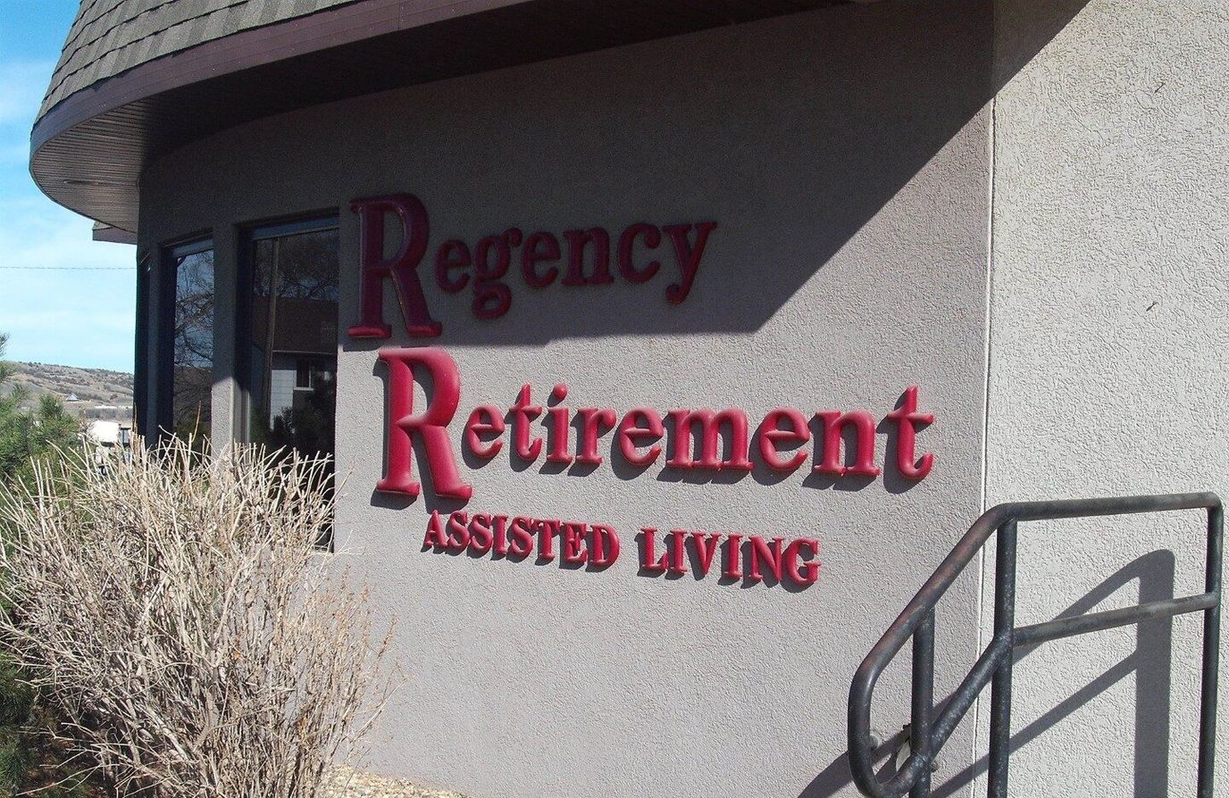 Exterior sign for Regency Retirement Assisted Living