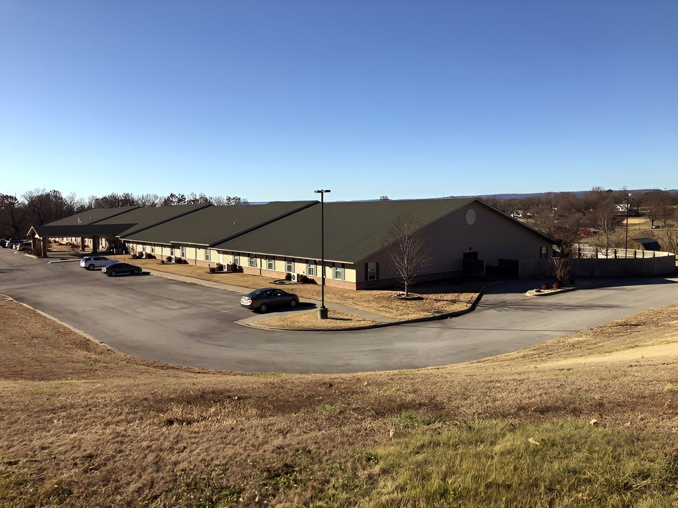 Aerial view of Maple Esplanade Assisted Living building exterior