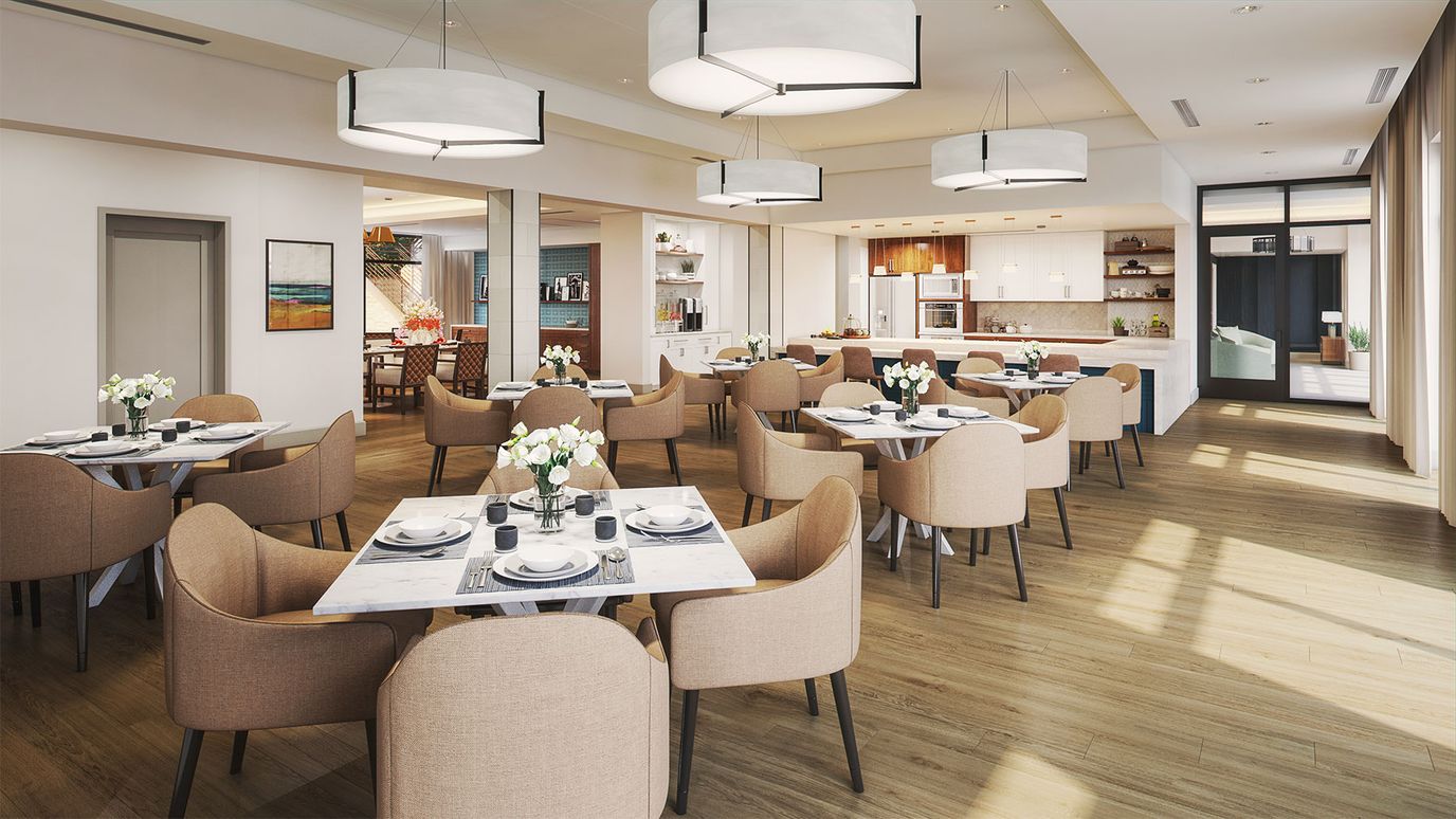 Modern dining room setup with elegant decor